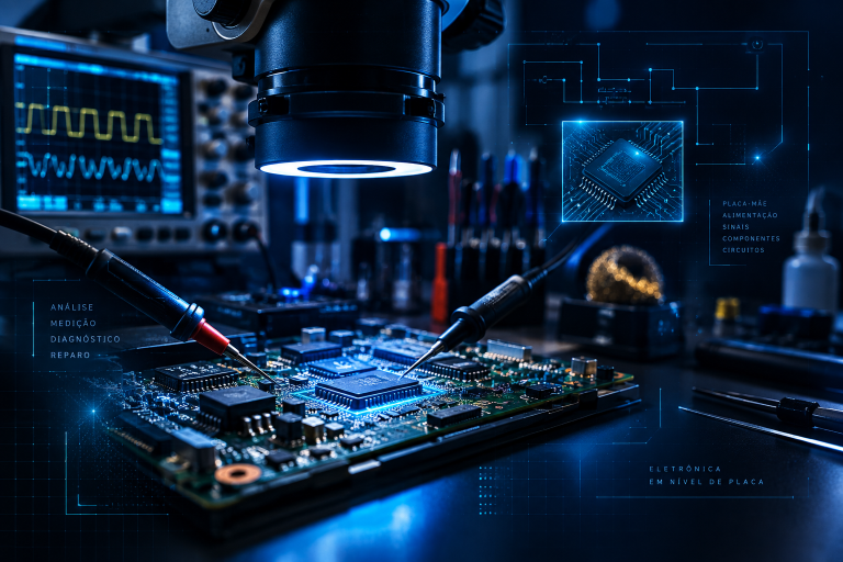 Como montar uma bancada profissional para diagnóstico eletrônico?